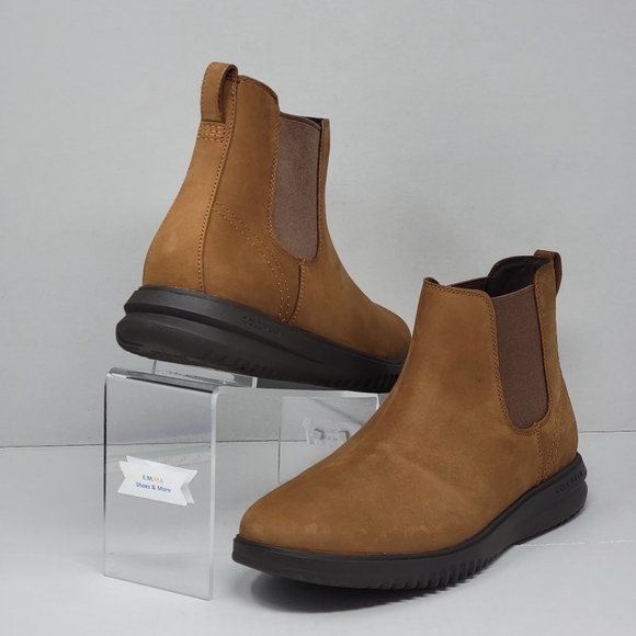 Cole Haan Grand Plus Chelsea Boots Mens Size 12 Brown Lumber/Java C38789 New
